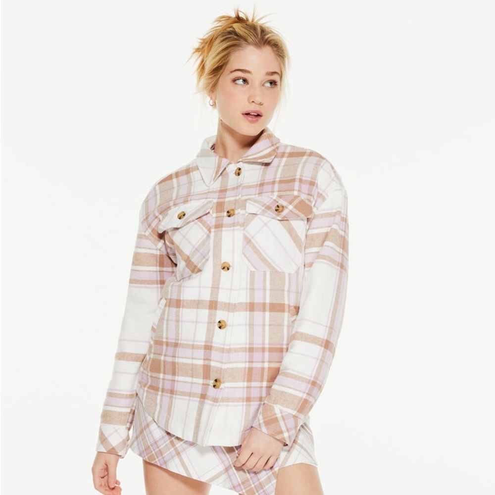Aeropostale Plaid Flannel Shacket - Size XS